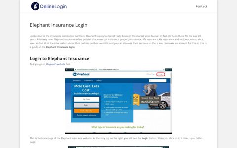 Elephant Insurance Login - Online Login