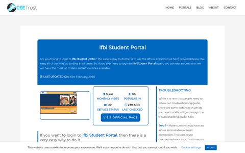 Ifbi Student Portal - Find Official Portal - CEE Trust