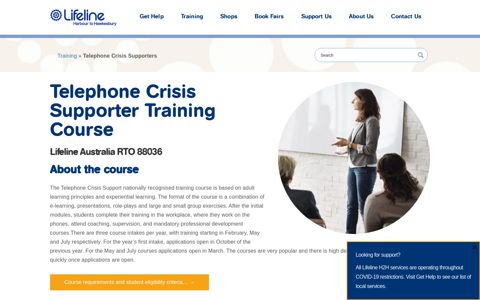 Telephone Crisis Supporter Training Course - Lifeline ...