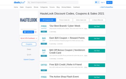 $20 Off HauteLook Coupons, Promo Codes December 2020