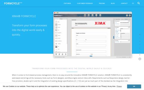 XIMA® FORMCYCLE: Create Online Forms | define individual ...