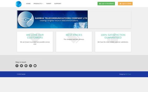 Gamtel Service Web Portal