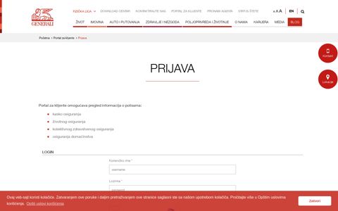 Portal za klijente - Generali Osiguranje Srbija