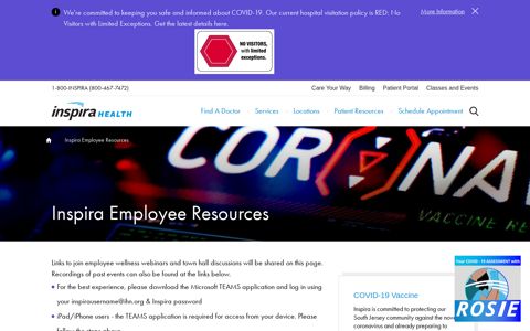 Inspira Employee Resources | Inspira Health