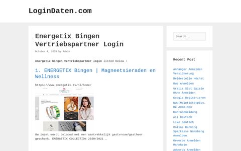 Energetix Bingen Vertriebspartner Login - LoginDaten.com