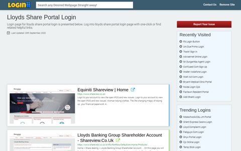 Lloyds Share Portal Login - Loginii.com