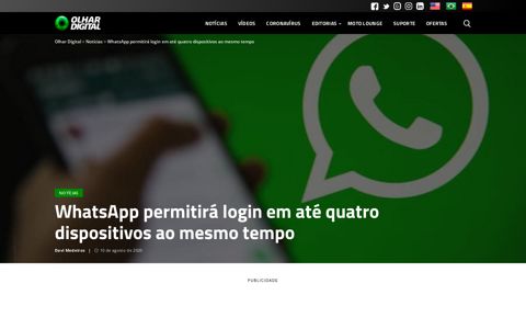 WhatsApp permitirá login em até quatro dispositivos ao ...