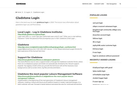 Gladstone Login ❤️ One Click Access - iLoveLogin