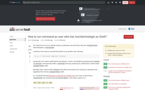 How to run command as user who has /usr/sbin/nologin as ...