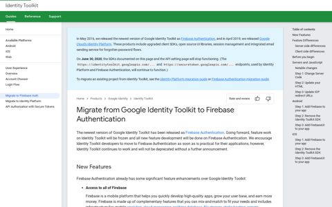 Migrate from Google Identity Toolkit to Firebase Authentication