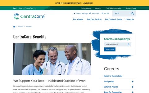 CentraCare Health Employee Benefits | CentraCare, Central ...