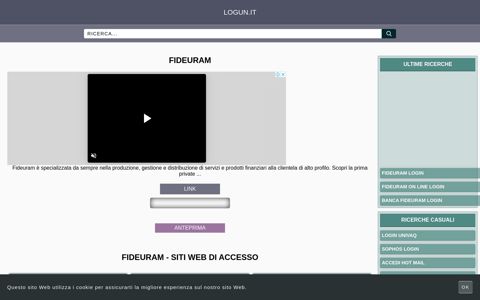 FIDEURAM - Panoramica generale di accesso, procedure e ...