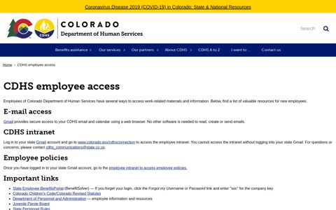 CDHS Employee Access - Colorado.gov