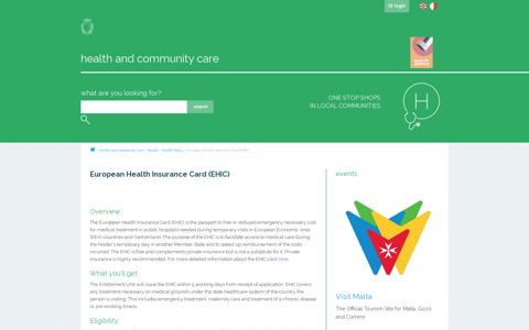 European Health Insurance Card (EHIC) - servizz.gov