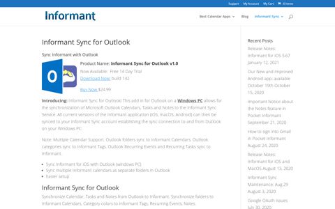 Informant Sync for Outlook | Pocket Informant