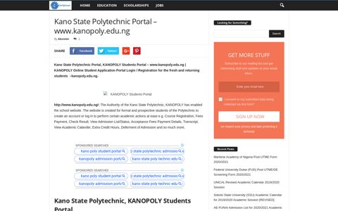 Kano State Polytechnic Portal - www.kanopoly.edu.ng ...
