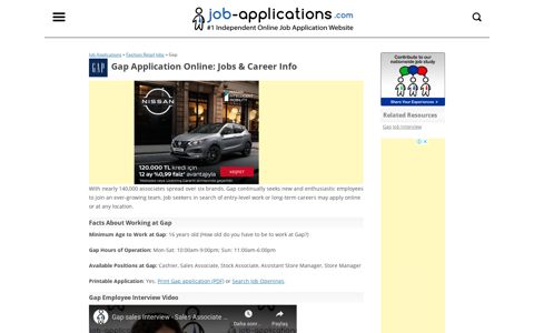 Gap Application, Jobs & Careers Online - Job-Applications.com