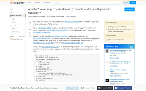 Apache2: reverse proxy subdomain to remote address with ...