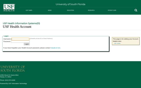 USF Health Account - University of South Florida