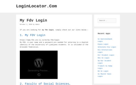 My Fdv Login - LoginLocator.Com