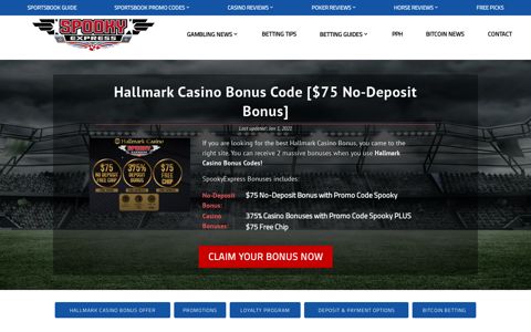 Hallmark Casino Bonus Code [No Deposit Bonus] | Spooky ...