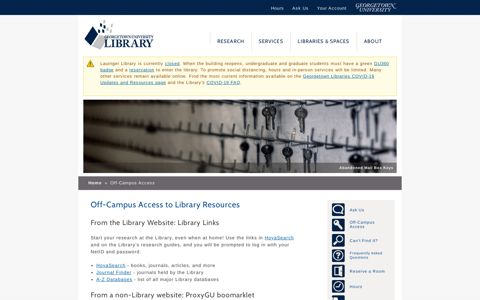 Off-Campus Access to Library Resources | Georgetown ...