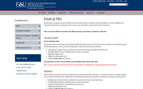 Email @ FAU - Florida Atlantic University