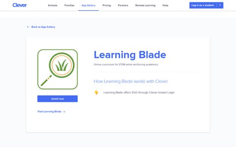Learning Blade - Clever application gallery | Clever