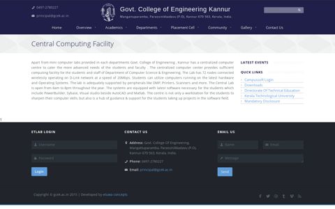 GCEK | Central Computing Facility - Etlab
