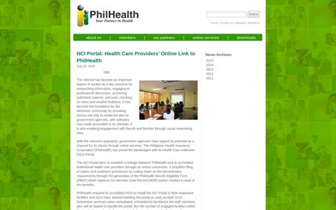 HCI Portal: Health Care Providers' Online Link to PhilHealth ...