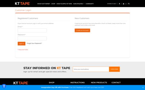 My Account - KT Tape