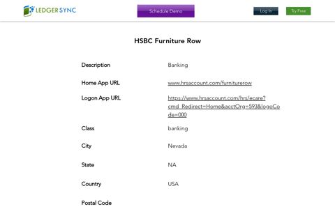 HSBC Furniture Row - Ledgersync