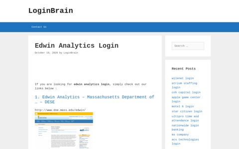 edwin analytics login - LoginBrain