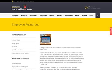 MyHR » Employee Resources - Los Angeles County