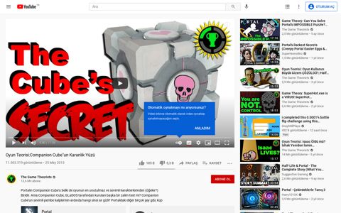 Game Theory: Portal's Companion Cube has a ... - YouTube