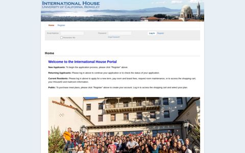 I-House Online Application - Home