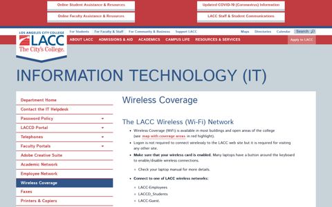 Information Technology Department (IT) - Wireless Coverage ...