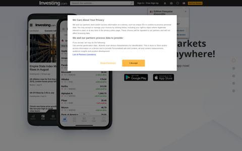 Investing.com Mobile Apps for Android & iOS