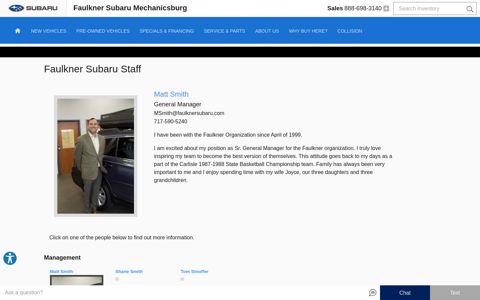 Faulkner Subaru Staff | Faulkner Subaru Mechanicsburg