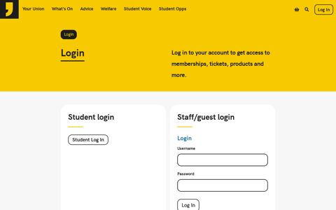 Login - Falmouth and Exeter Students' Union logo