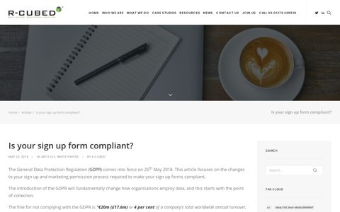 Is your sign up form compliant? – RCUBED LIMITED | Smarter ...