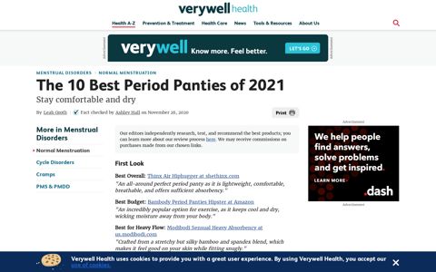 The 10 Best Period Panties of 2020 - Verywell Health