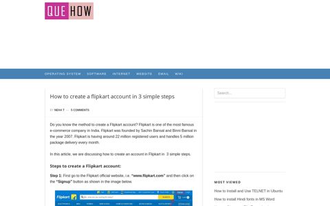 How to create a flipkart account in 3 simple steps? (with ...