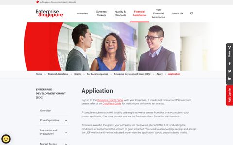 Enterprise Development Grant - Apply - Enterprise Singapore