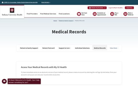 Medical Records | IU Health