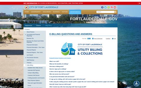 E-billing Questions and Answers | City of Fort Lauderdale, FL