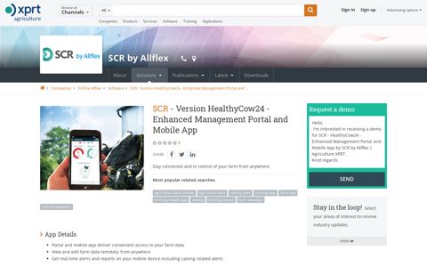 SCR - HealthyCow24 - Enhanced Management Portal and ...