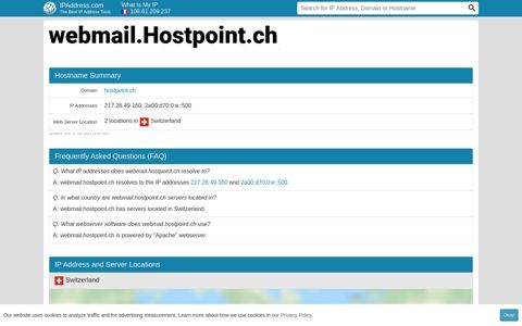 ▷ webmail.Hostpoint.ch Website statistics and traffic analysis ...