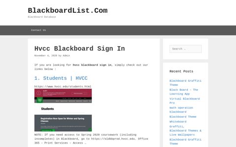 Hvcc Blackboard Sign In - BlackboardList.Com