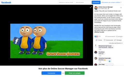Online Soccer Manager - Facebook
